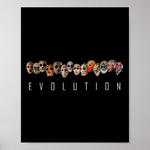 Eishockeyspieler-Erbe Evolution des Hockey Goa Poster