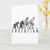 Eishockeyspieler Evolution Lustiger Mann Affe Höhl Karte (Gelbe Blume)