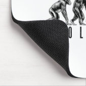 Eishockeyspieler Evolution Lustiger Mann Affe Höhl Mousepad (Ecke)