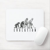 Eishockeyspieler Evolution Lustiger Mann Affe Höhl Mousepad (Mit Mouse)