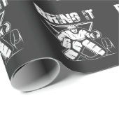 Eishockeyspieler Goalie Geschenkpapier (Rolleneckpunkt)