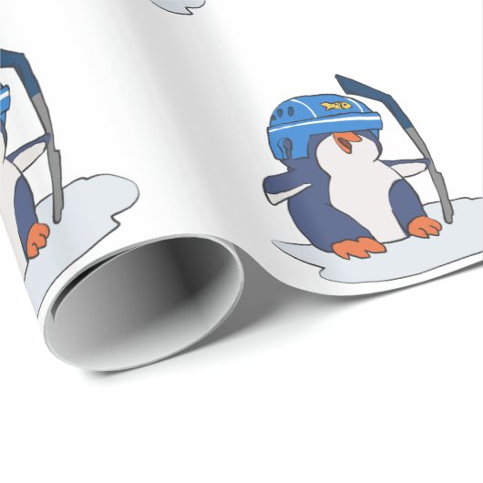 Eishockeyspieler| Hintergrundfarbe Geschenkpapier (Rolleneckpunkt)