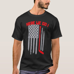 Eishockeyspieler, Hockey American Flag Adult Juni T-Shirt