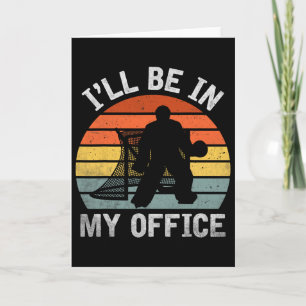 Eishockeyspieler Ich werde in meinem Büro sein Jug Karte