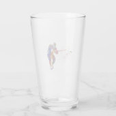 Eishockeyspieler in Aquarellfarbe Glas (Rückseite)