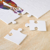 Eishockeyspieler in Aquarellfarbe Puzzle (Seite)