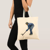 Eishockeyspieler in blauer Uniform Tragetasche (Vorderseite (Produkt))