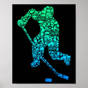 Eishockeyspieler Jugend Männer Kinder Jungen Poster
