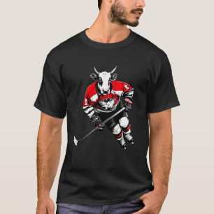 Eishockeyspieler Kuh T-Shirt