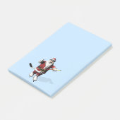 Eishockeyspieler Post-it Klebezettel (angewinkelt)