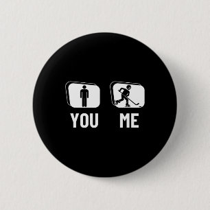 Eishockeyspieler stolz lustige Männer Eishockey Button