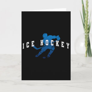 Eishockeyspieler Team Blau Universitäts-Text  Karte