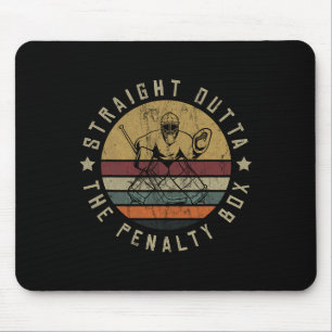 Eishockeyspieler Torwart-Trikot Puck-Gesichtsmaske Mousepad