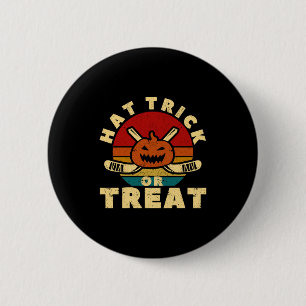 Eishockeyspieler Trainer Halloween-Kürbismütze Tri Button