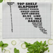 Eishockeyspieler Typografie Teetuch Handtuch (Gefaltet)