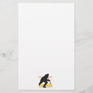 Eishockeyspieler unterwegs briefpapier