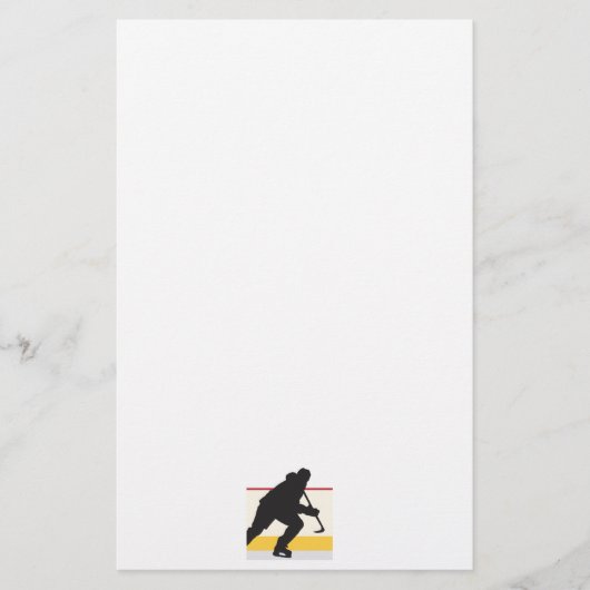 Eishockeyspieler unterwegs briefpapier (Vorderseite)