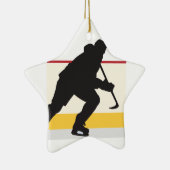 Eishockeyspieler unterwegs keramikornament (Rechts)