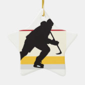 Eishockeyspieler unterwegs keramikornament (Hinten)