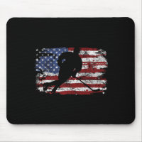 Eishockeyspieler USA Amerikanische Flagge 4. Juli