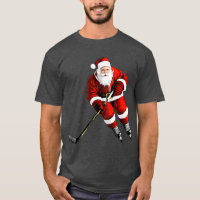 Eishockeyspieler Weihnachts T-Shirt