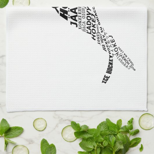 Eishockeysprachen Textkunst Küchentuch (Gefaltet)