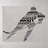 Eishockeysprachen Textkunst Poster (Vorne)