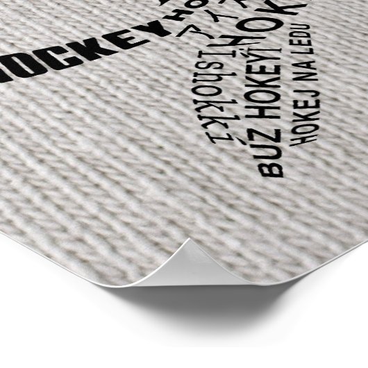 Eishockeysprachen Textkunst Poster (Ecke)
