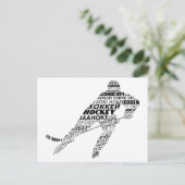Eishockeysprachen Textkunst Postkarte (Stehend Vorderseite)