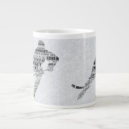 Eishockeysprachen Typografie Kaffeezubereitung Tas Jumbo-Tasse