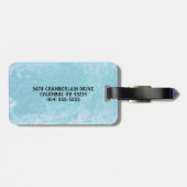 Eishockeyteam Spieler Doppelseitiges Monogramm Gepäckanhänger (Rückseite horizontal)