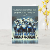 Eishockeyteam Spirit "Stronger Together" Karte (Gelbe Blume)