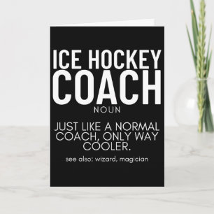 Eishockeytrainer-Definition Stolz Lustig Eishockey Karte