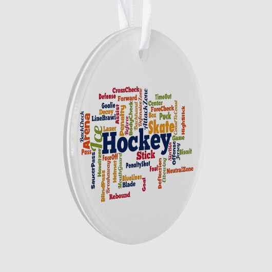 Eishockeywolke Ornament (Vorderseite)