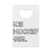 Eishockmädchen Geldbeutel Flaschenöffner (Rückseite)