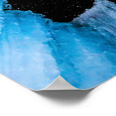Eishöhle // Starry Beautiful Blue Crystal Icicicic Poster (Ecke)