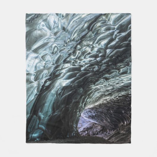 Eishöhle Wandmuster Fleecedecke (Vorderseite)
