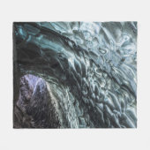 Eishöhle Wandmuster Fleecedecke (Vorderseite (Horizontal))