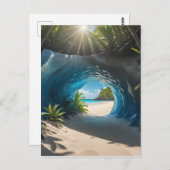 Eishöhlen sind eine der einzigartigsten und schöns postkarte (Vorne/Hinten)