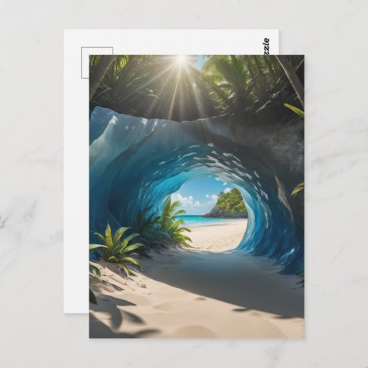 Eishöhlen sind eine der einzigartigsten und schöns postkarte (Vorne/Hinten)