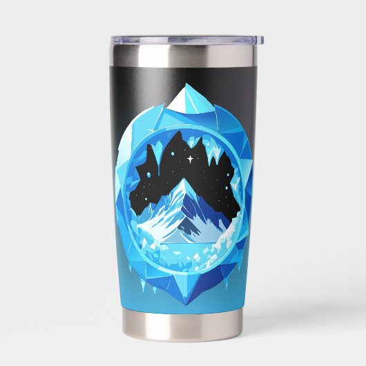 Eishöhlenansicht oder Schneebergstern mit voller H Thermobecher (Links)