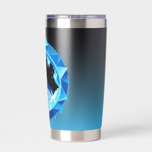 Eishöhlenansicht oder Schneebergstern mit voller H Thermobecher (Rückseite)