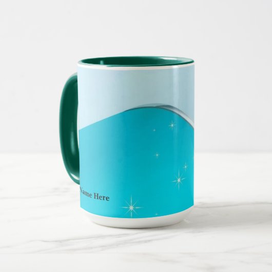 Eisig Cyane Luxus-Titanium-Funkel-Explosion Tasse (Vorderseite Links)
