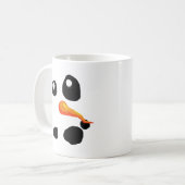 Eisig das Schneemann-Lächeln Kaffeetasse (Vorderseite Links)