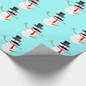 Eisig der Schneemann Geschenkpapier (Ecke)