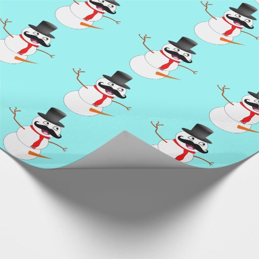 Eisig der Schneemann Geschenkpapier (Ecke)