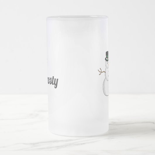 Eisig der Schneemann Mattglas Bierglas (Mittel)