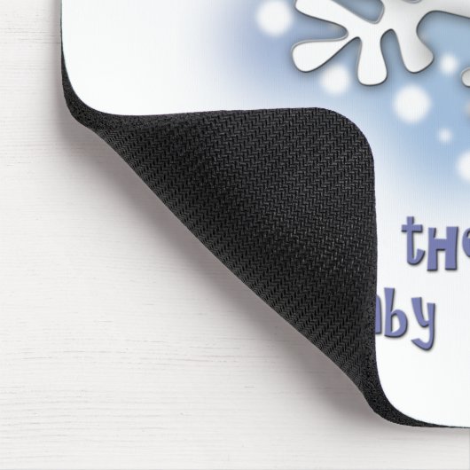 Eisig die Babybilder des Schneemanns Mousepad (Ecke)
