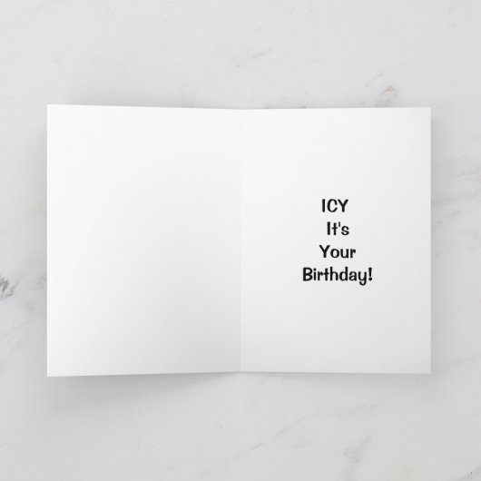 EISIG ist es Ihr Geburtstag! Karte (Innenseite)