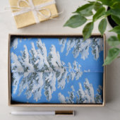 Eisige Baumträume Schneebedeckter Wald Seidenpapier (Geschenk)